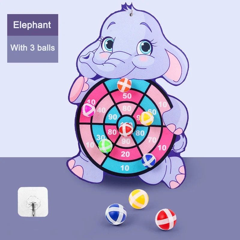 Educational Dart Board Baby Dart Indoor Sports Child Montessori Games for Children 3 to 7 Years Oasis Select Elephants