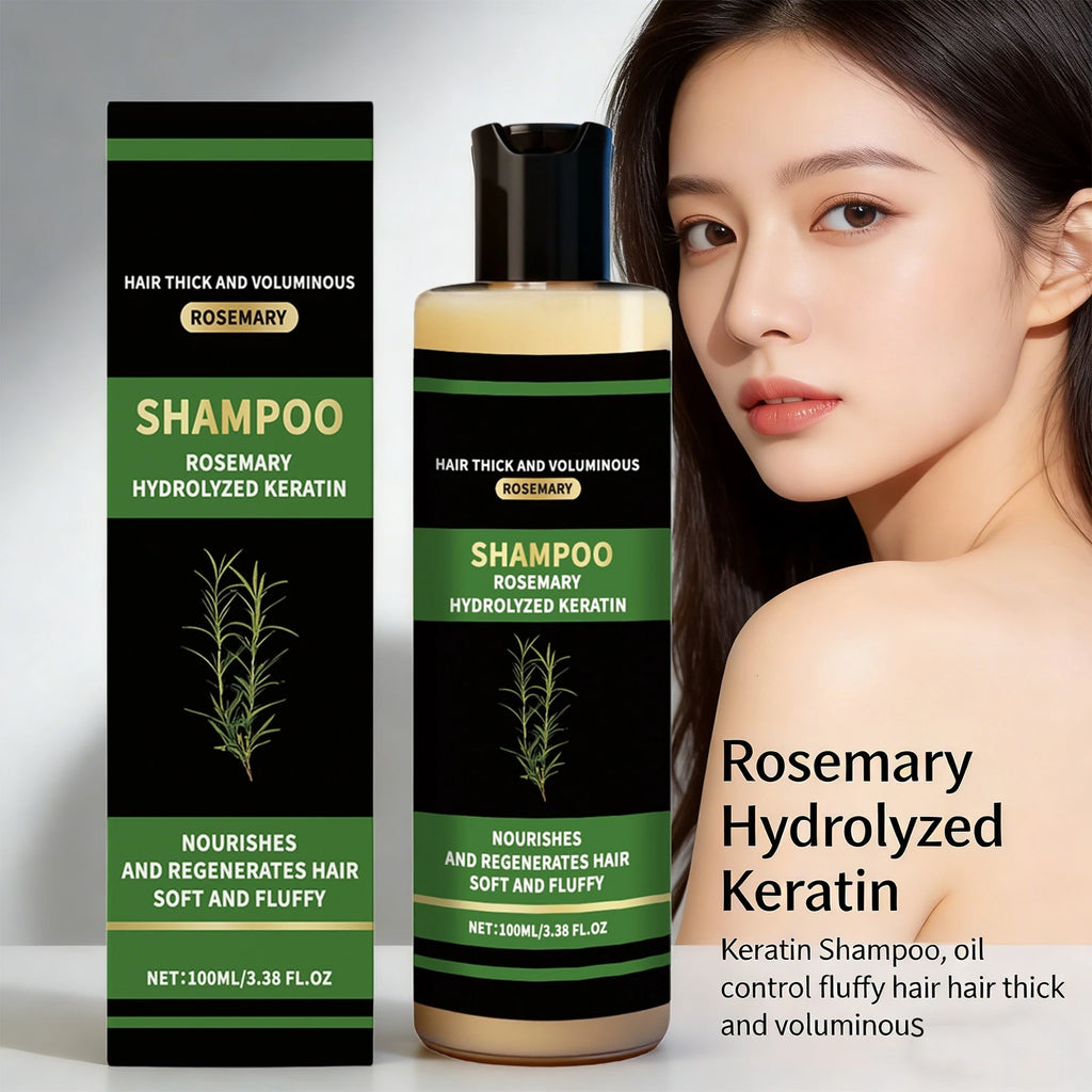 Rosemary Hydrolyzed Keratin Shampoo Promote Hair Thick and Voluminous Reduce Hair Breakage Oil Control Nourish Repair Hair Care Oasis Select