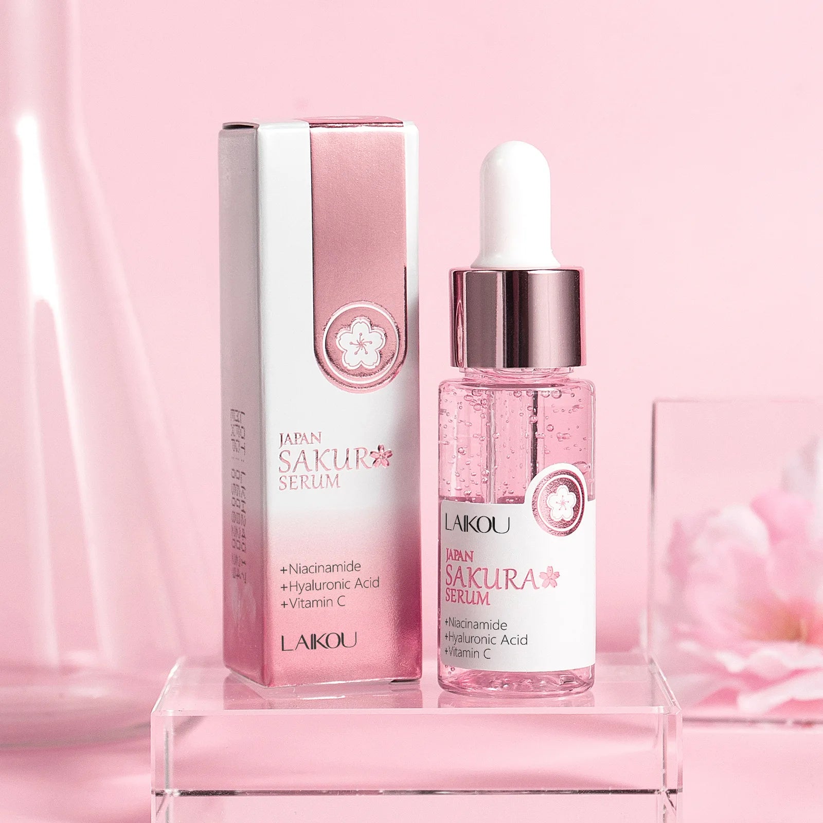 LAIKOU Sakura Face Serum – Pore Minimizing & Brightening 17ml