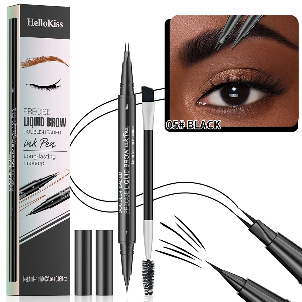 Hello Kiss 2-in-1 Microblading Eyebrow Pen | Waterproof Brow Pencil