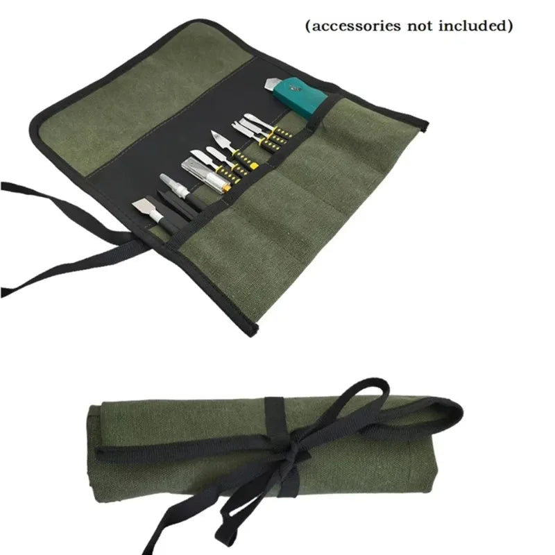 1pcs Lightweight and Portable Wrench Tool Storage Bag Electrician Tool Roll Bag Repair Wrench Storage Oasis Select
