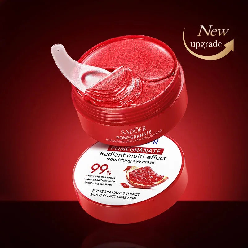 SADOER Red Pomegranate Eye Patches 60pcs – Moisturizing Mask Eye Mask Patches Oasis Select