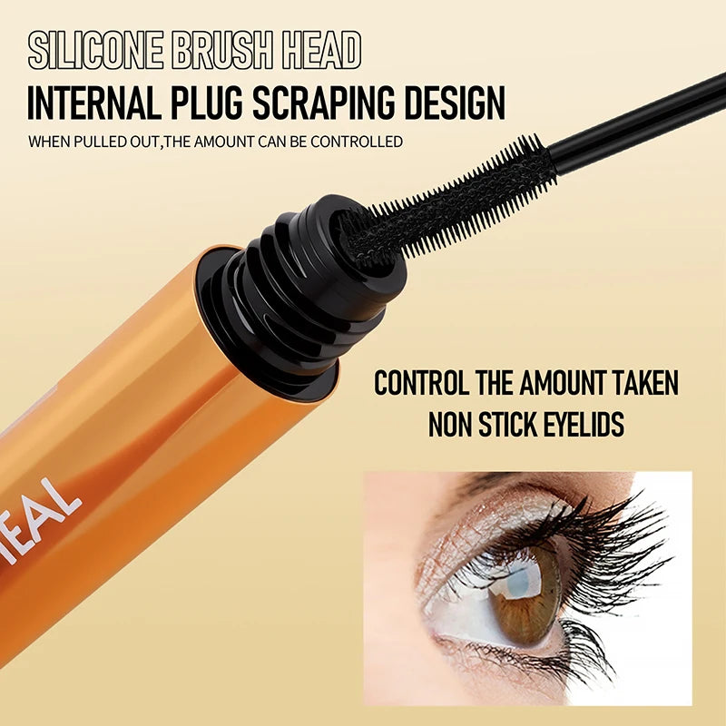 O'CHEAL Gold Mascara Balck Mascara 3D Silk Thick Curly Lengthen Eyelashes Quick-Dry Not Easy To Smudge Long-lasting Waterproof Oasis Select