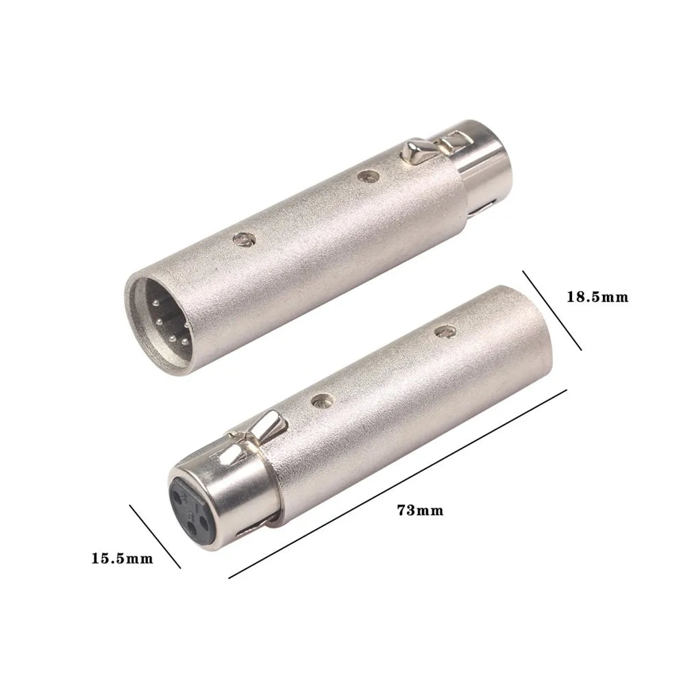 3 Pin XLR To 5 Pin DMX Metal Cased Converter Audio Lighting Adapter 3 Pin Male To 5 Pin Female Connector Stage And Theatre Light Oasis Select