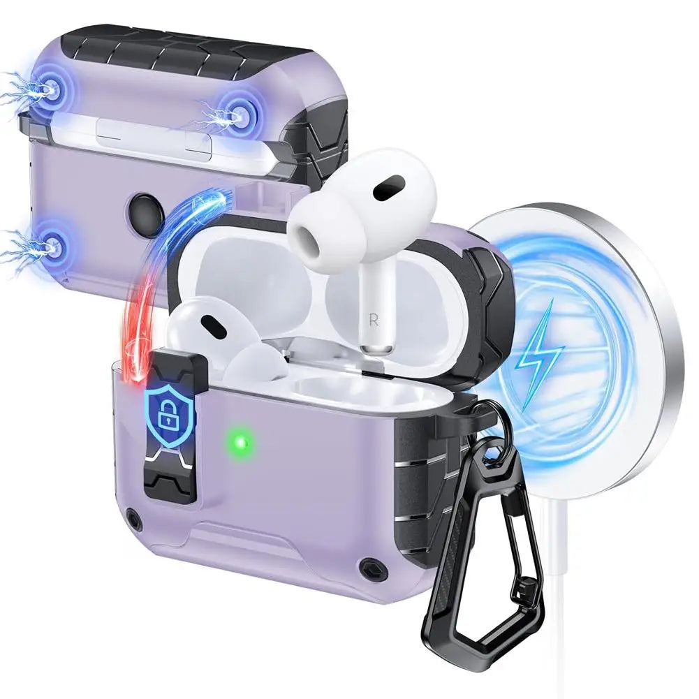 AirPods Pro 3 Case – Phone Stand, Magnetic Lock & Keychain Earbud Protective Case Oasis Select F