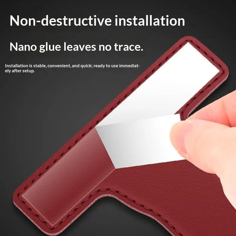 Car Glove Box Purse Hook Universal Hidden Car Hook PU Leather Hanging Hooks Interior Seat Back Hanger Hook Accessories Oasis Select