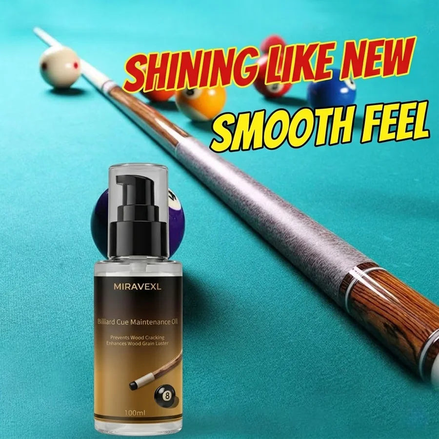 Pool Cue Shaft Oil Conditioner Snooker Cue Care Liquid Smooth Protection Waterproof Anti-deform Wood Polish Oil Billiard Supply Oasis Select