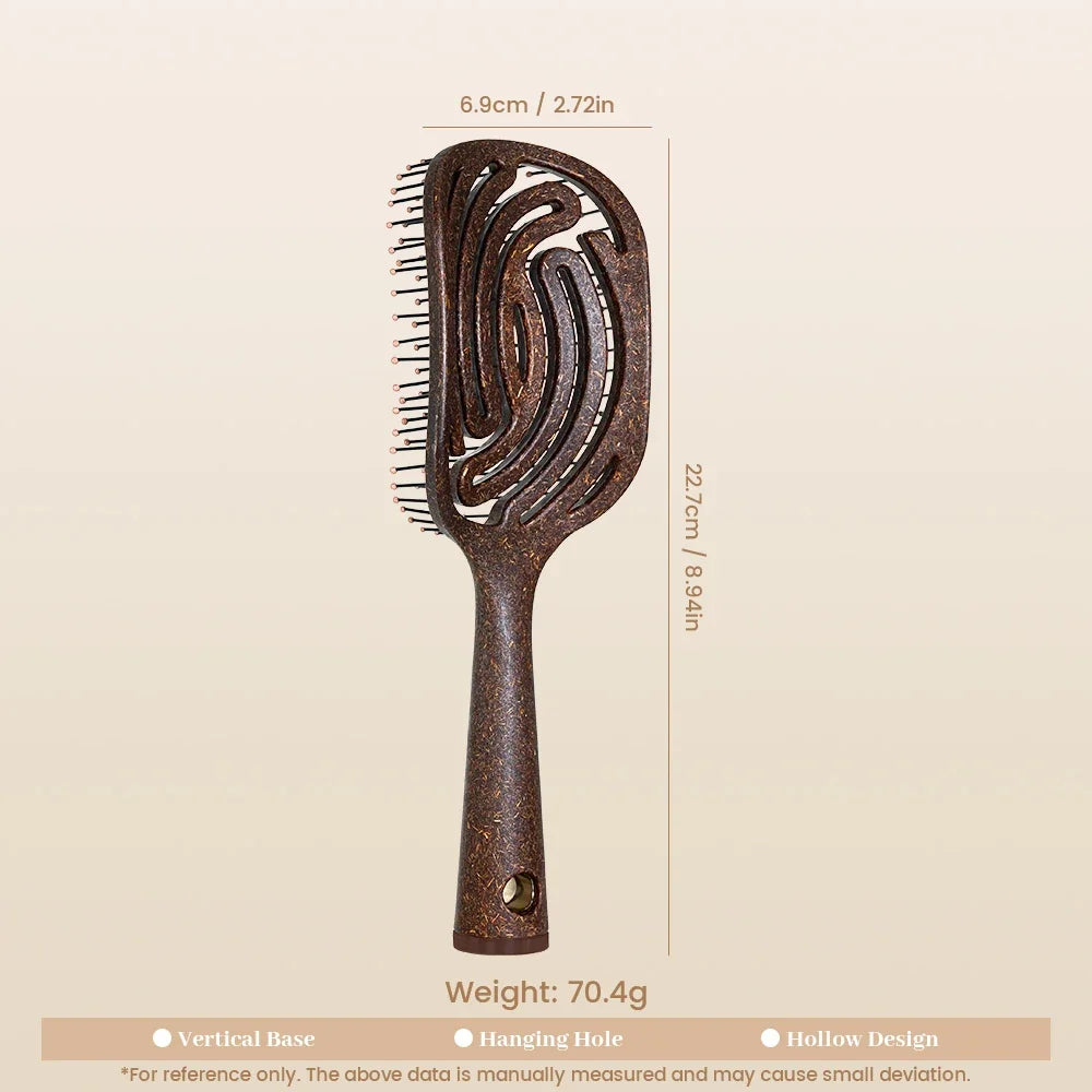 Wheat Straw Hair Massage Comb – Detangle & Quick-Dry Brush Hair Massage Comb Oasis Select