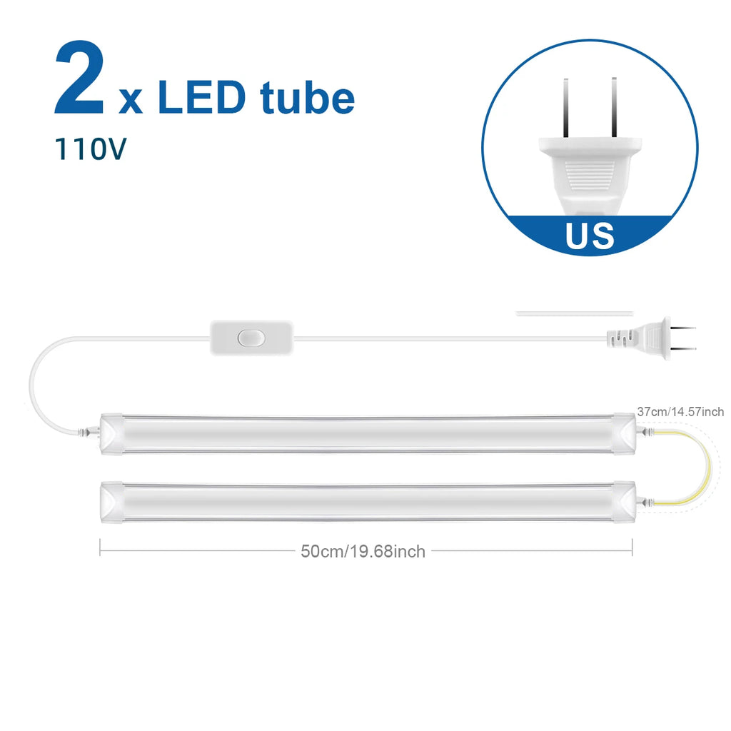 T8 25W High Brightness LED Fluorescent Tubes Are Suitable for Lighting Spacious Areas in Shopping Malls,Hotels,Exhibition Halls Oasis Select White 2xLamp US Plug