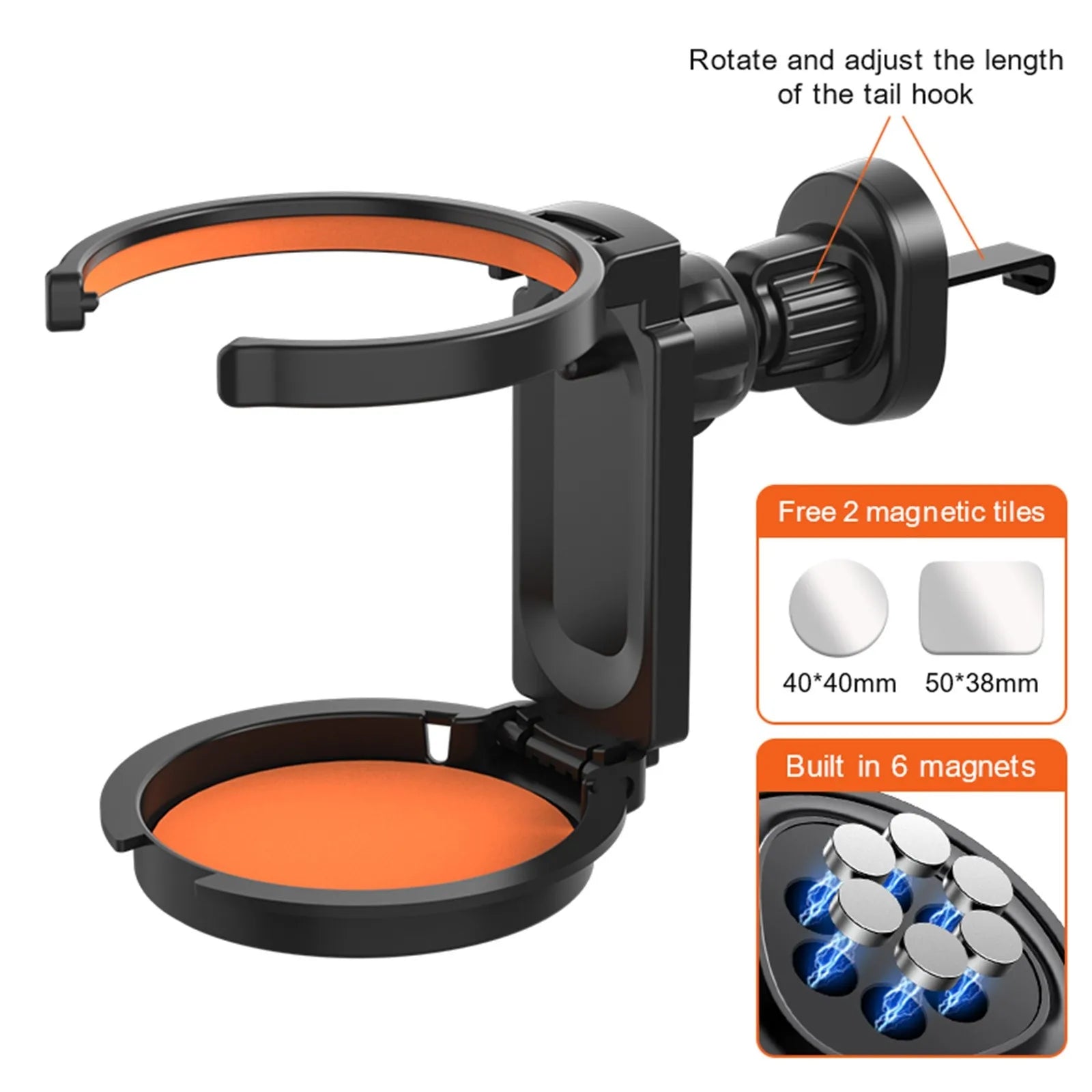 Car Air Vent Cup Holder – Collapsible Multi-Function Drink Holder Car Vent Cup Holder Oasis Select Saffron