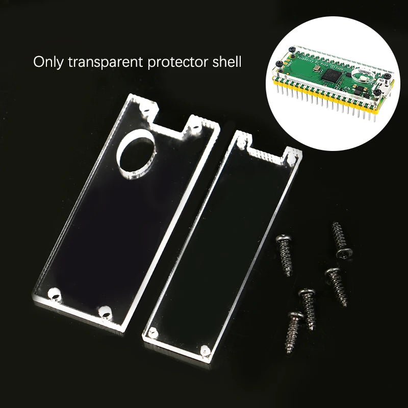 1Set Acrylic Hard Shell Transparent Protector Case Fixing Bracket with Screw for Raspbery Pi Pico Board Oasis Select one size
