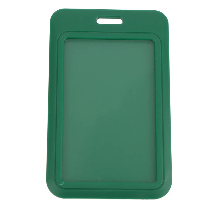 New Sale 1Pc Two-Sided Credit Card Cover Hard Plastic Badge Holders With Slot For Event Staff Tag ID Card Holder Pass Strap Oasis Select Green