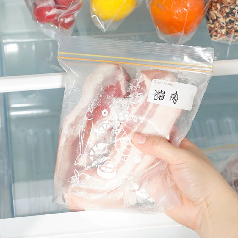 WISH 30 Small & 45 Large Food Storage Bags - Freezer Safe Self-Sealing Food Preservation Bags Oasis Select