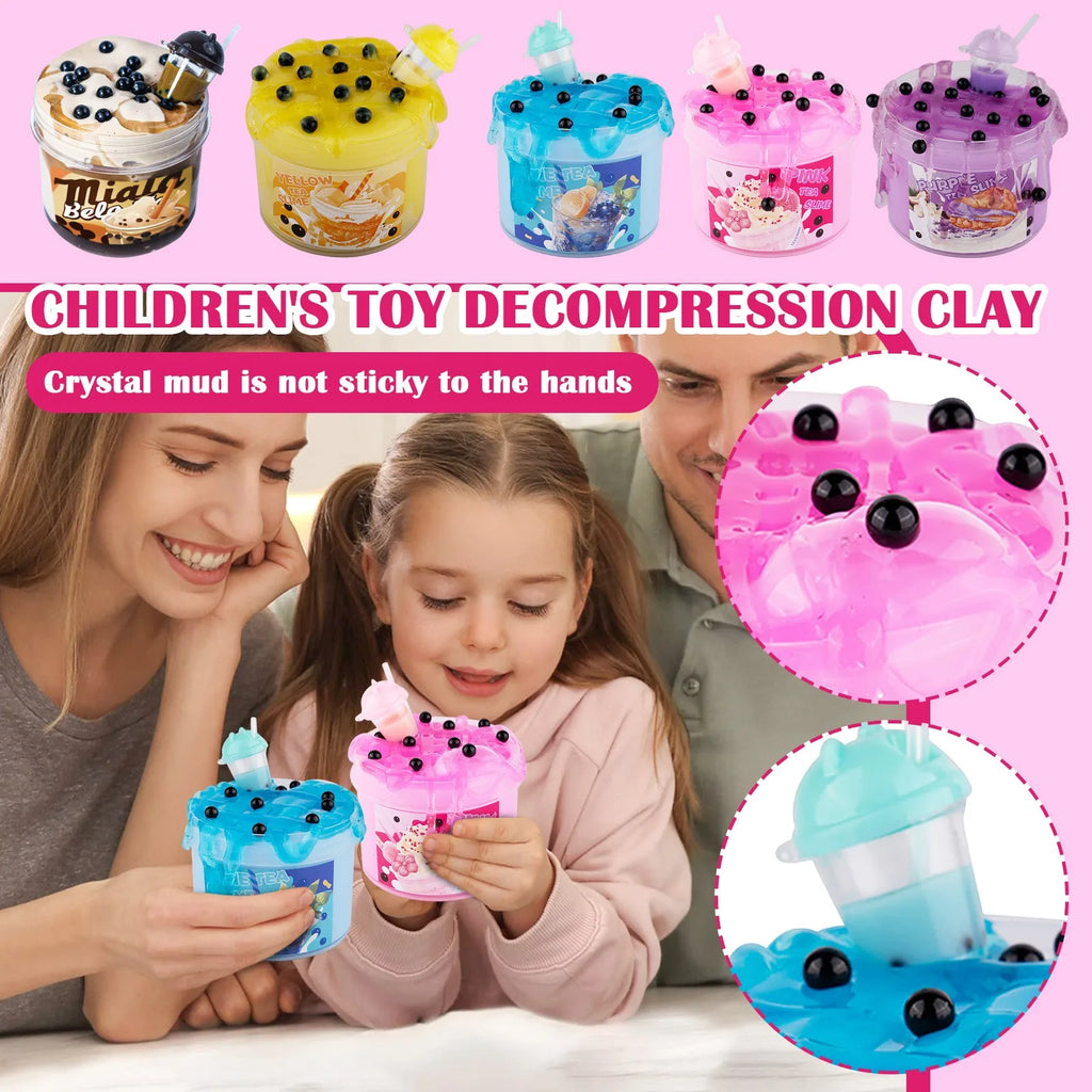 Fruit Jelly Cube Slime Kit – Crunchy Glitter Stress Relief Toy Slime Sensory Toy Oasis Select