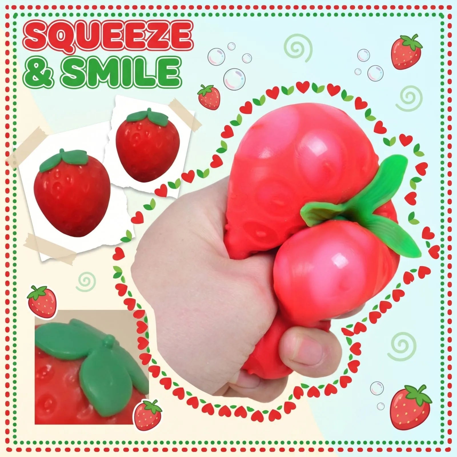 Jumbo Strawberry Squishy Slow Rising Stress Relief Fidget Toy Squishy Stress Toy Oasis Select