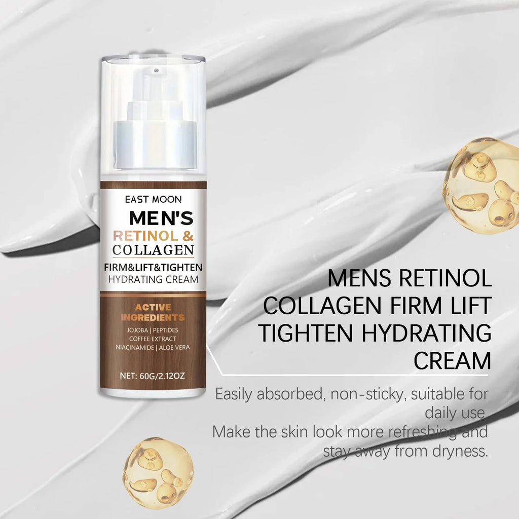 Men'S Retinol Collagen Moisturizer - Anti-Aging Face Cream To Help Reduce Fine Lines & Improve Skin Texture, Non-Greasy Formula Oasis Select