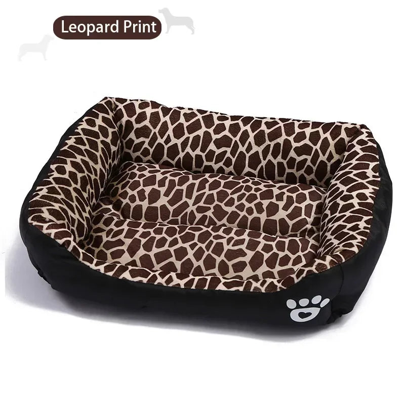 Dog Bed Pets House for Puppy Small Medium Large XXL Supplies Kennel Mat Nesk Sleeping Plush Washable Cat cushion Products indoor Oasis Select leopart print XXL 90x70CM