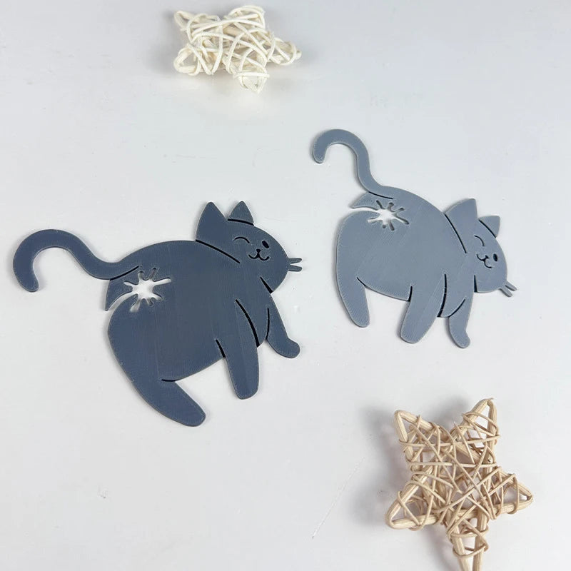 2pcs 3D Cat Butt Bread Bag Clip Snack Bag Sealing Clip Novelty Kitchen Gadget Food Storage Bag Clip For Cat Lovers Oasis Select
