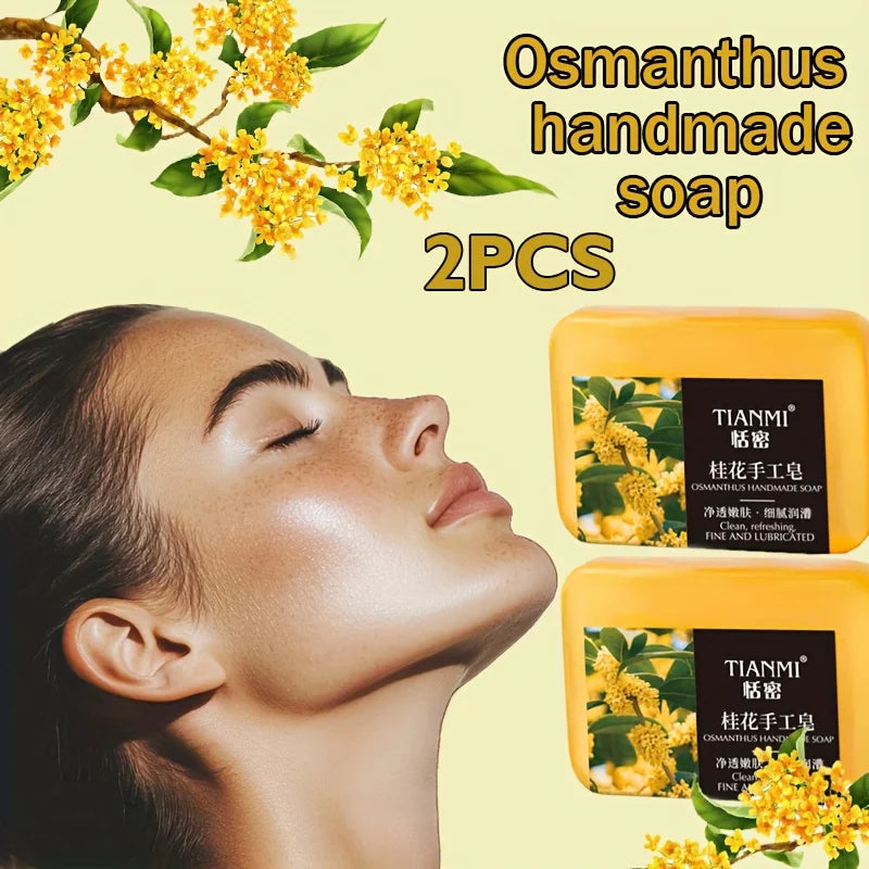 2PCS Lavender Handmade Soap, gently cleanses and removes makeup, can be used for full-body bathing,hydrates and moisturizes Oasis Select 140g