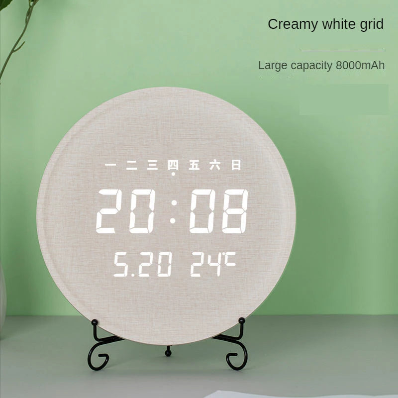 Living room household fashion creative hole free hanging wall electronic light luxury Nordic simple modern wooden wall clock Oasis Select 8 295 x 295 x 25mm