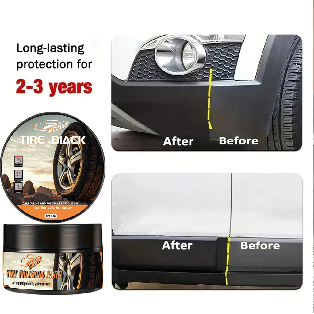 Car Tire Wax Brightener & Glaze – Shine, Protect & Anti-Age