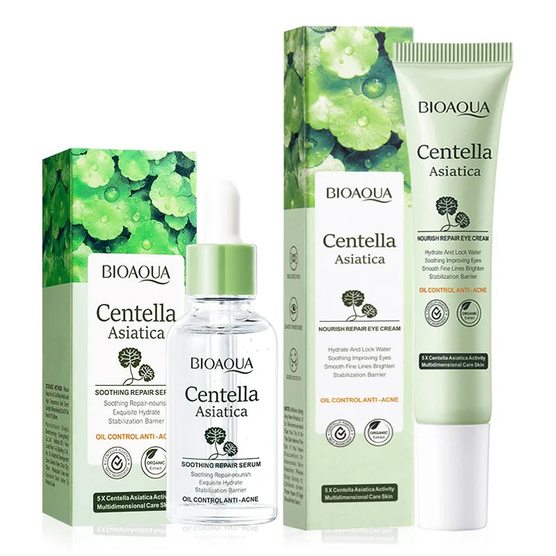 BIOAQUA Centella Asiatica Skin Care Set – Face & Eye Cream Skin Care Set Oasis Select Face Serum Eye Cream