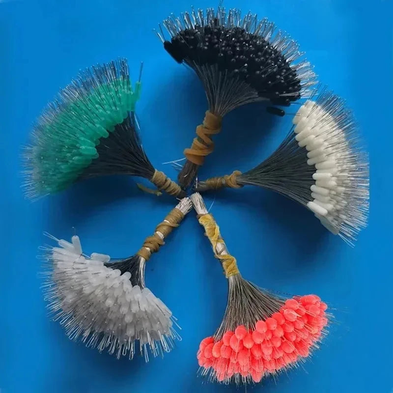 1/2Set Silicone Space Bean Oval Stopper Bobber Profession Fishing Float Resistance Anti-Strand Fish Line Fishing Gear Oasis Select