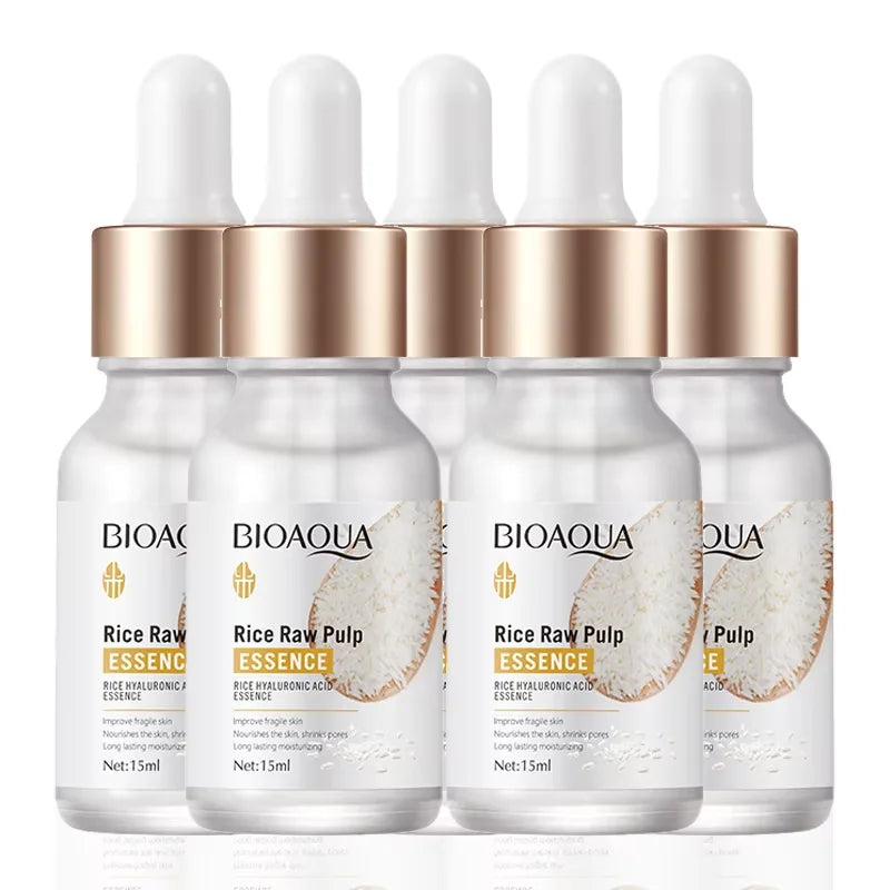 Rice Raw Pulp Serum Hyaluronic Acid Face Essence Nourishing Moisturizing Brightening Firming Serum Facial Skin Care BIOAQUA Oasis Select A-5PCS