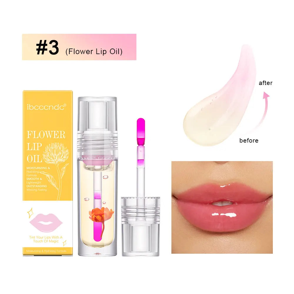 ibcccndc PH Color Changing Flower Lip Oil Gloss 3.8ml Color Changing Lip Oil Oasis Select 3