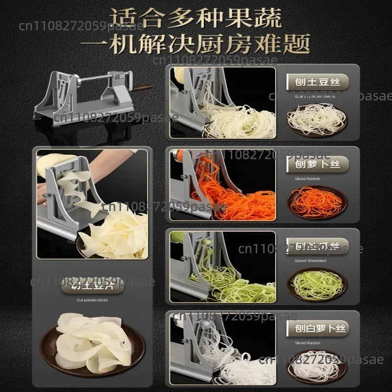 Rotating Vegetable Grater & Hand-Crank Slicer | Commercial