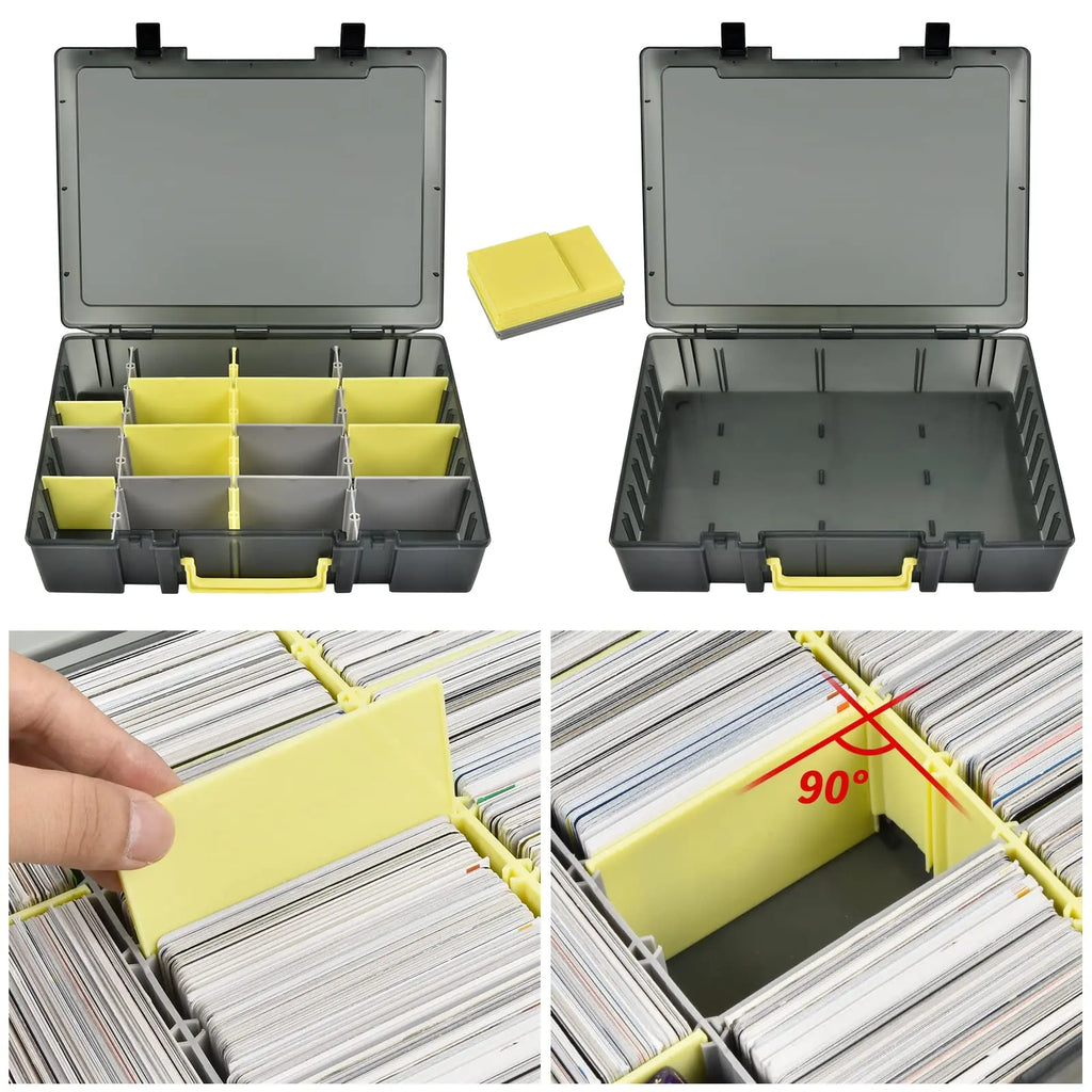 Clear Trading Card Storage Box – 2300+ Cards & 12 Dividers
