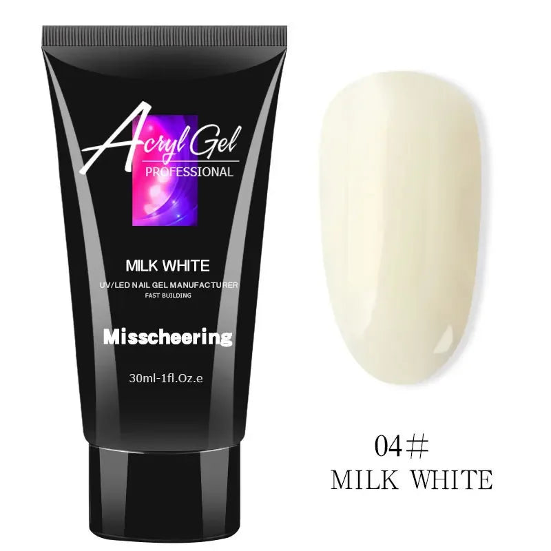 30ml/15ml Nail Extension Gel Nail Build Poly Nail Acrylic Gel UV LED Quick Extension of Crystal Model Painless Crystal Glue Oasis Select 04
