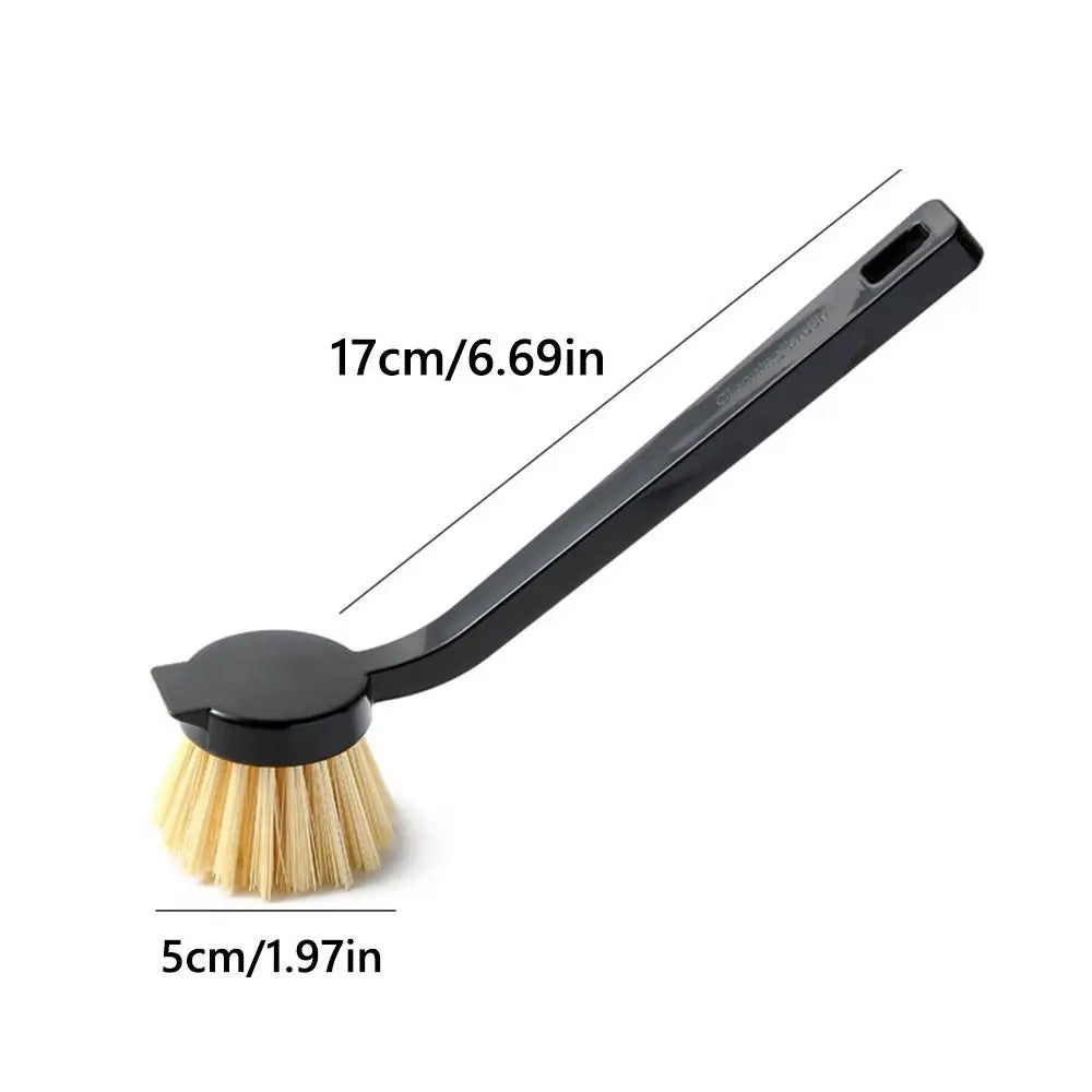 Plastic Pot Brush Oil Free Black White Dishwashing Brush High Temperature Resistance Kitchen Tool Long Handle Cleaning Brush Oasis Select