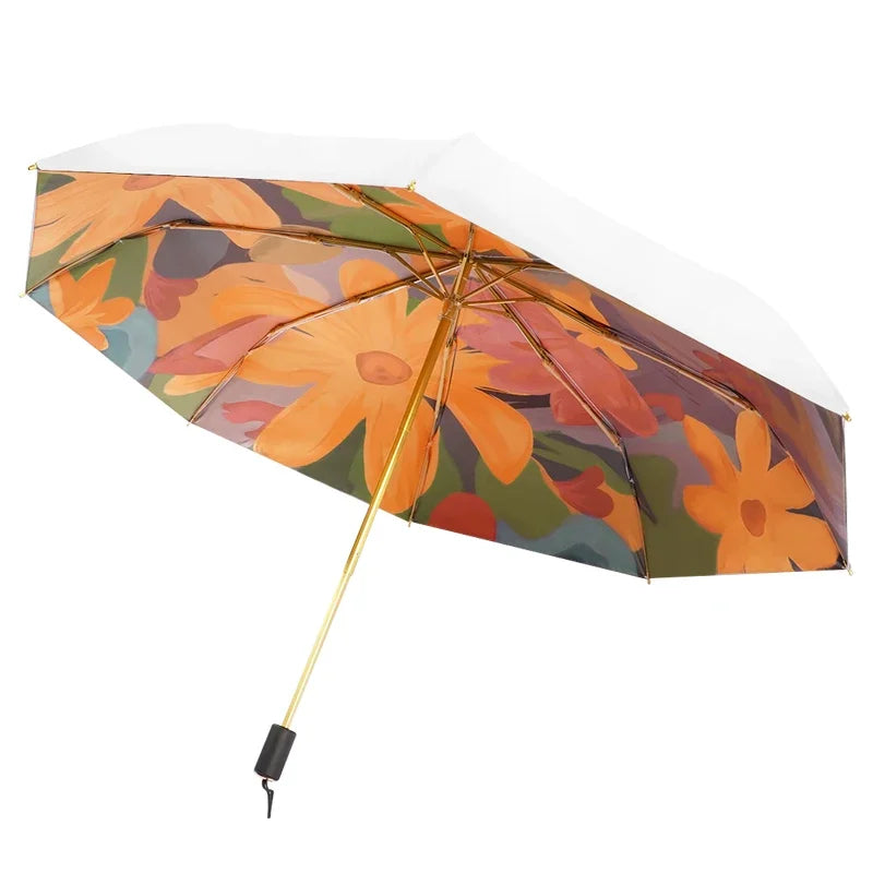 Dual Purpose UV Protection Umbrella Folding Sun Protection Umbrella Upf50+ Double Retro Sunshade Oasis Select
