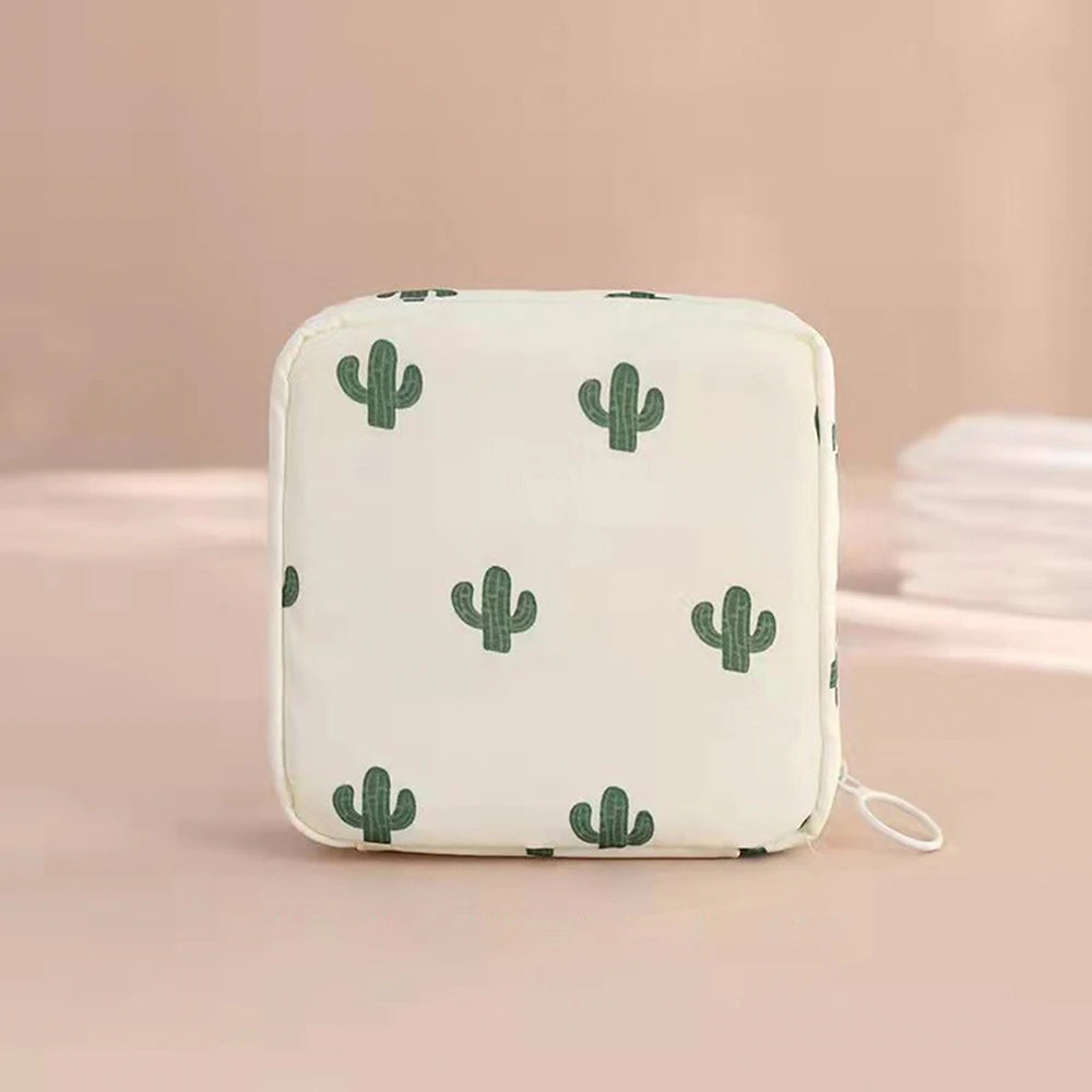 Cartoon Sanitary Pad & Lipstick Storage Pouch | Large Capacity