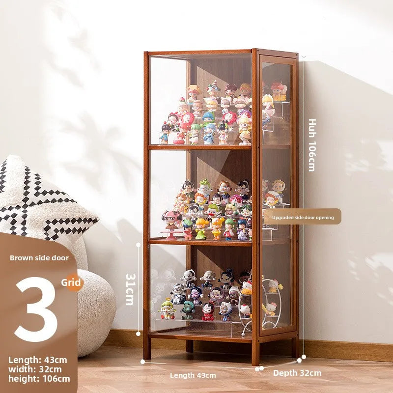 Figure cabinet Glass display cabinet Steel dustproof transparent model Storage cabinet Pain cabinet Toy locker Display bookcase Oasis Select Three doors 43 long