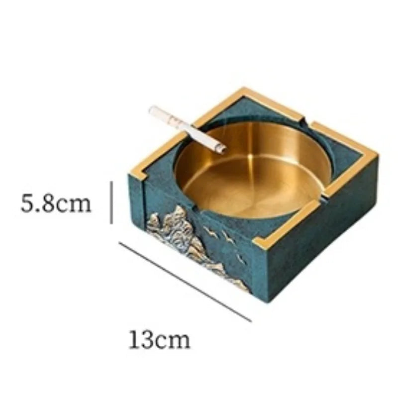 New Chinese Style Ashtray Zen Inspired Creative Personality Trendy Home Living Room Coffee Table Niche High-end Decoration Oasis Select