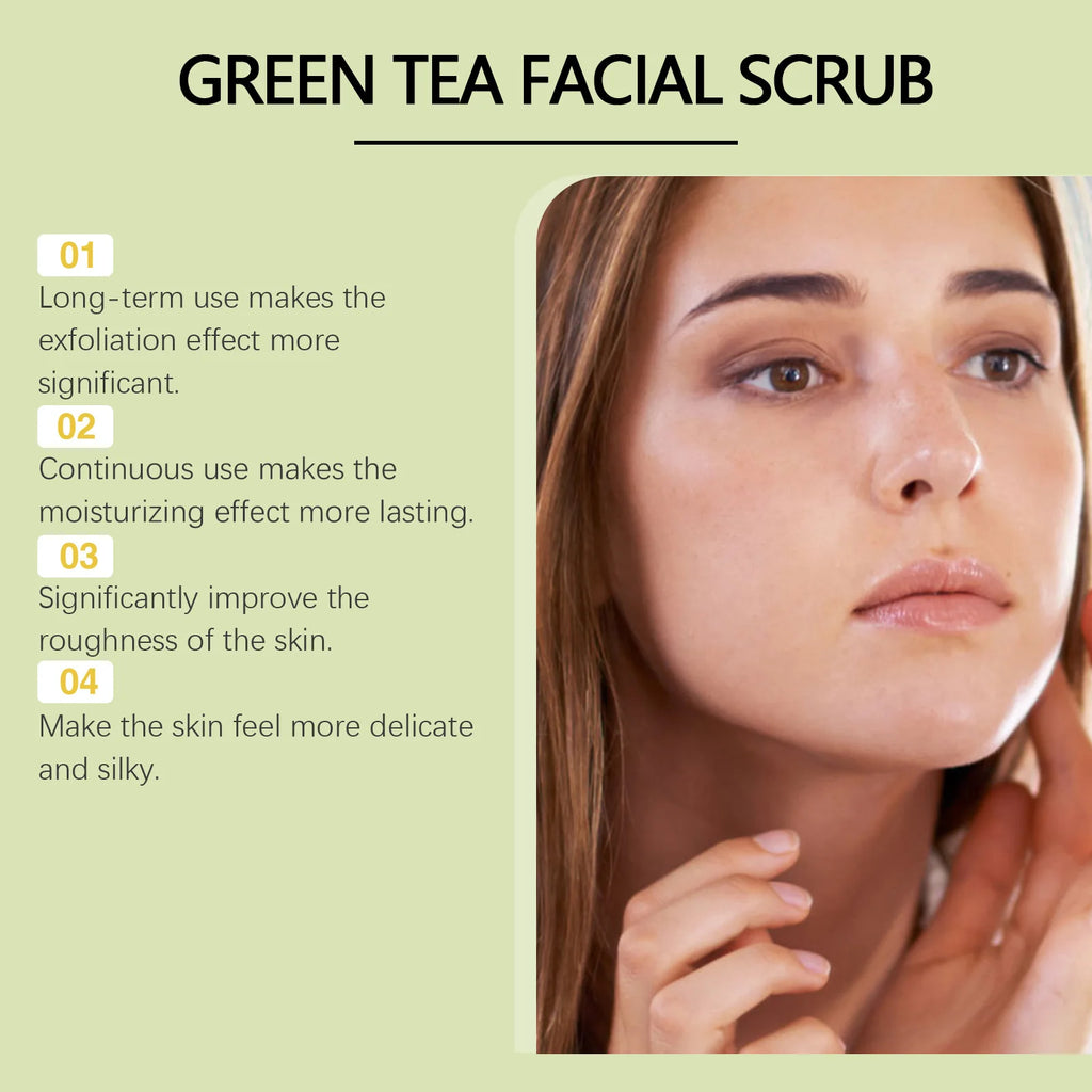 Hoygi Green Tea Facial Scrub – Pore Cleansing & Exfoliator Facial Exfoliating Scrub Oasis Select