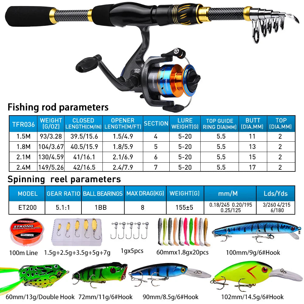 Sea rod set, long-range casting, fishing reel, fishing rod bag combination, carbon fiber sea fishing rod, sea rod beginner set Oasis Select