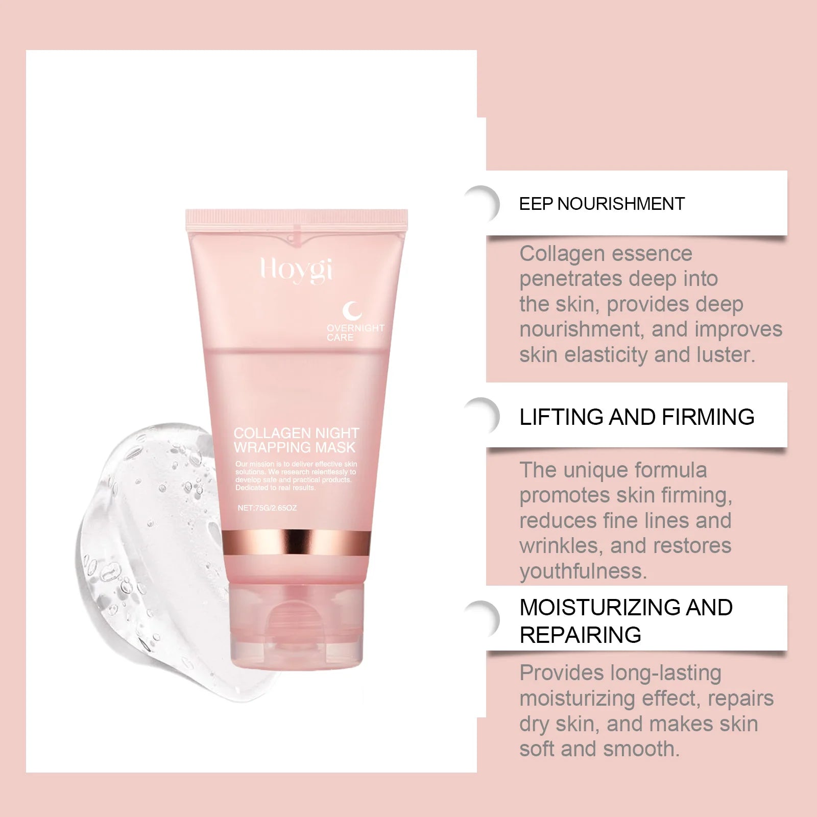 Hoygi Collagen Peel-Off Face Mask – Hydrating & Pore Cleansing Collagen Peel-Off Mask Oasis Select