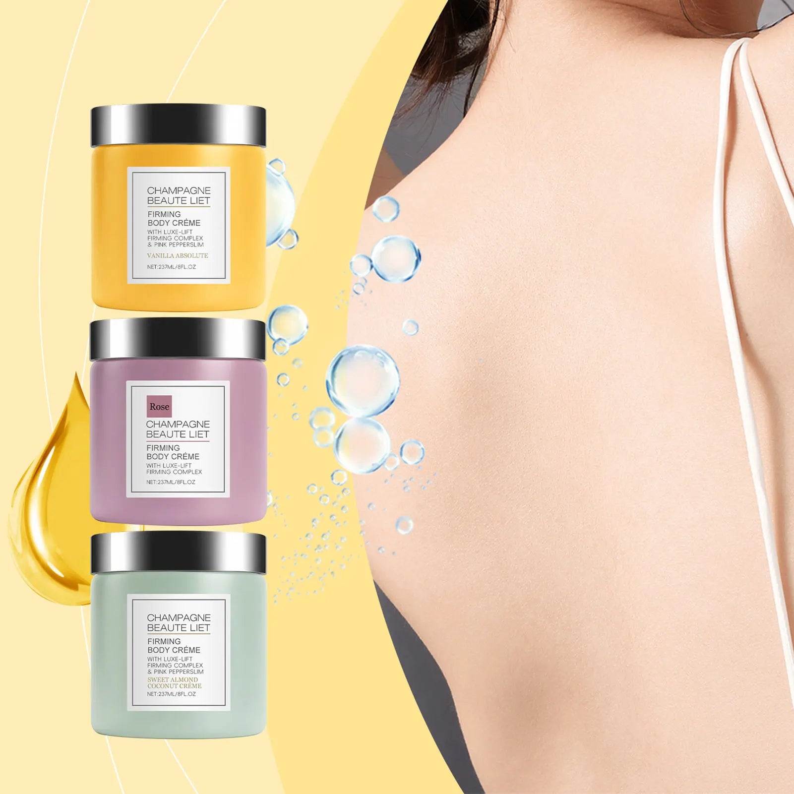 Champagne Firming Body Cream – Pepperslim Skin Tightening