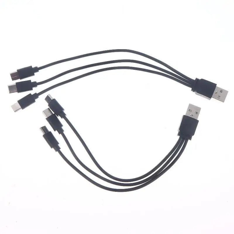 20cm USB to USB-C Splitter Cable | 2–5 Port Multi Charging