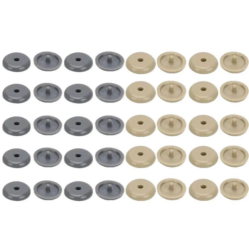 5/10/20pairs Car Safety Seatbelt Stopper Buckle Automobile Seat Belt Spacing Limit Stop Plastic Anti-slip Buttons Retainer Oasis Select 20 pairs Mix 1