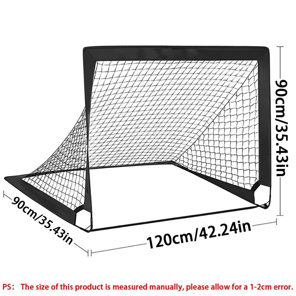 1PCS Portable Pop-Up Soccer Goals Foldable Mini Training Football Net for Backyard Indoor Outdoor Use Mobile Compact Soccer Goal Oasis Select Black