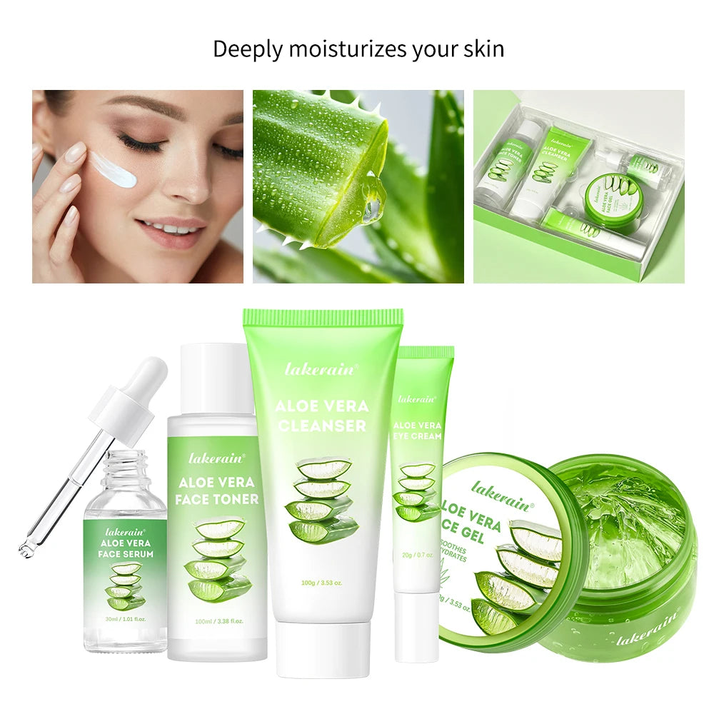 Aloe Vera Skin Care Set – 6-Piece Hydrating & Brightening Kit