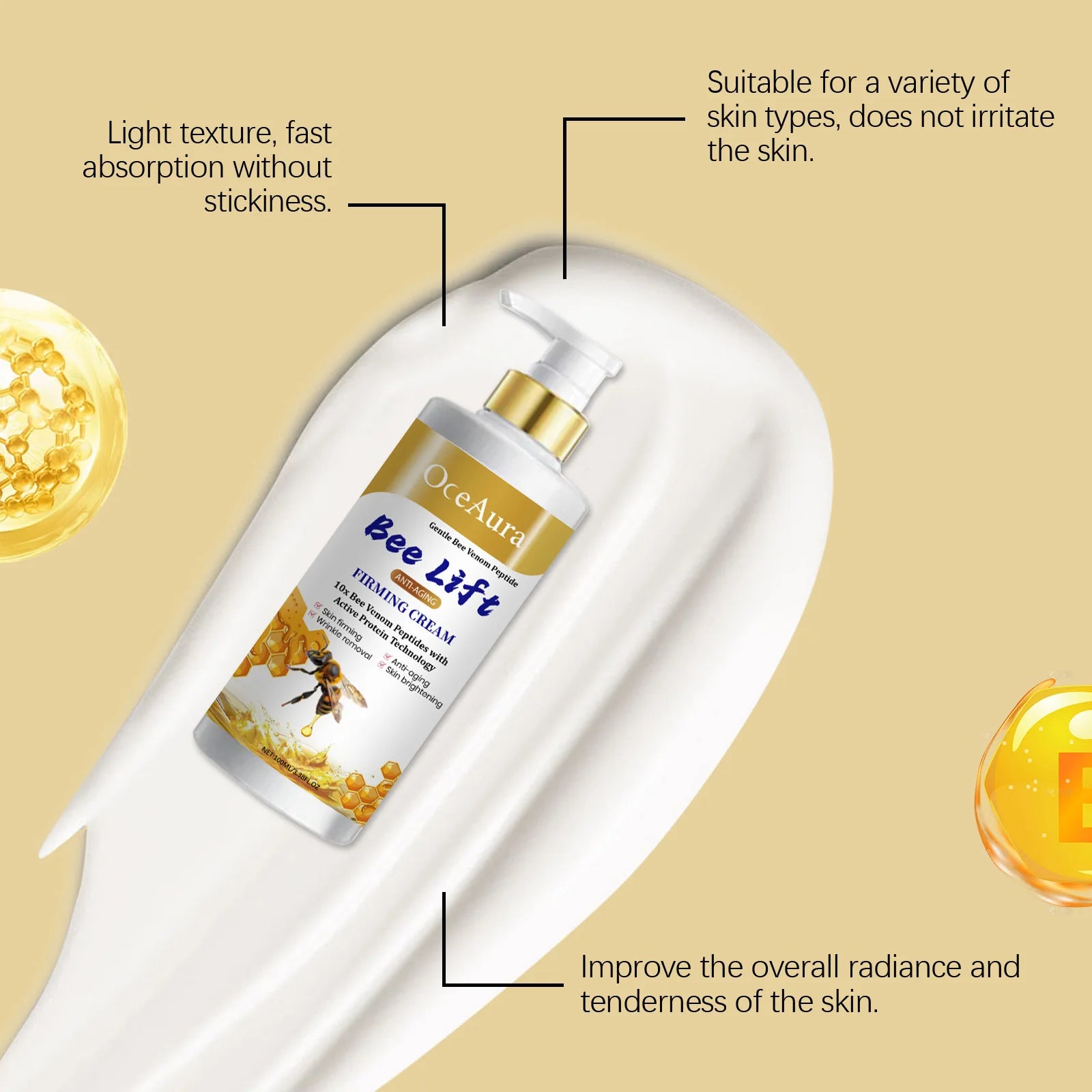 OceAura Collagen Firming Anti-Aging Whitening Face & Body Cream Anti-Aging Body Cream Oasis Select