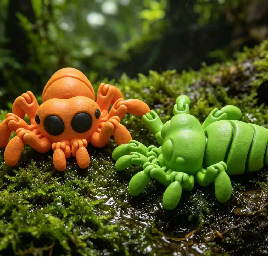 3D Printed Articulated Spider Toy Movable Joint Stress Relief Desktop Decor Cute Spider Model Gifts for Desktop Decoration Toy Oasis Select