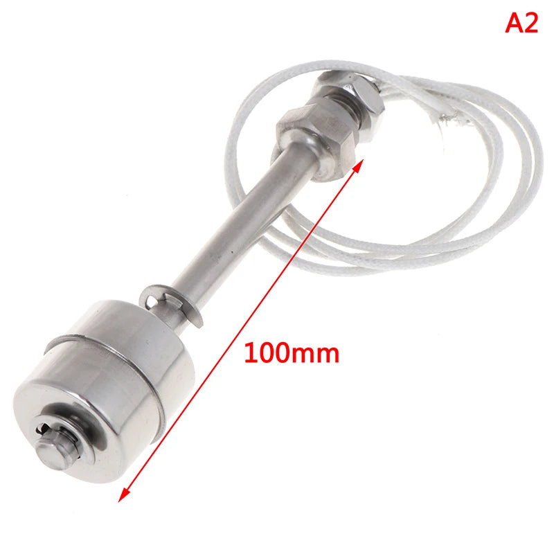 1Pcs Mini Vertical Water Level Sensor Stainless Steel Float Switch Indicator for Home Automation Oasis Select 100mm 220V