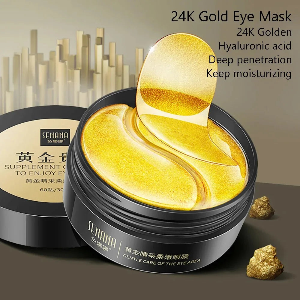 60pc Gold Hyaluronic Acid Eye Patches – Firming Korean Eye Mask