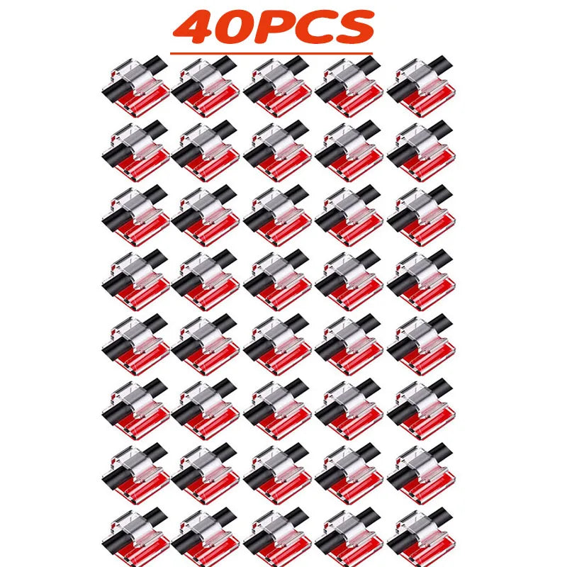 10/20/40pcs Cable Organizer Clips Cable Management Wire Manager Cord Holder Charging Data Line Bobbin Winder Wall Mounted Hook Oasis Select 40pcs-Transparent